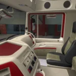 DAF XF105 White Red Interior v1.0