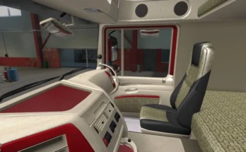 DAF XF105 White Red Interior v1.0