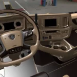 Scania 2016 S & R Beige Brown Interior v1.0