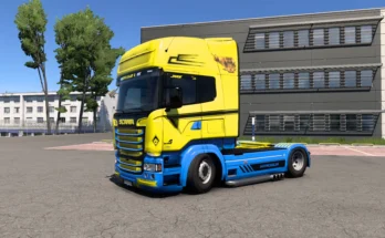 SCANIA RJL Yellow Blue Skin v1.0 1.49