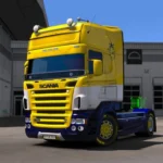Scania RJL Yellow Blue Skin v1.0