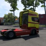 Scania RJL Yellow Red Skin v1.0