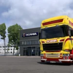 Scania RJL Yellow Red Skin v1.0