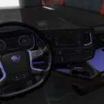Scania S & R Black Purple Interior v1.0