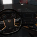 Scania S & R Black - Yellow Interior v1.0