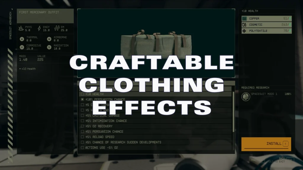 Craftable Clothing Effects - CCE V1.0