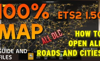 100% opened map in ETS2 1.50 Profile will all DLC v1.0