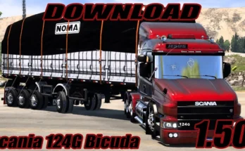 Scania 124G Bicuda + Interior + Trailer v2.0 1.50.x