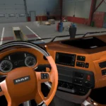 DAF XF E6 Orange Interior v1.0