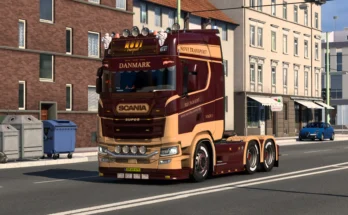 Scania 2016 R_S Bordeaux Red & Beige (Truck skin only) 1.50.x