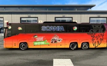 Scania Touring Bus Skin for Palestine 1.47 to 1.50.x