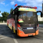 Scania Touring Bus Skin for Palestine 1.47 to 1.50.x