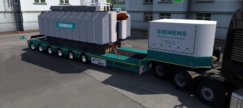 95TN SIEMENS TRANSFORMATOR TRAILER ETS2 1.50.x