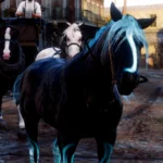Black and Blue glow effect Horse Coat