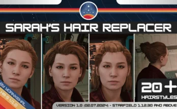 Sarah's Hair Replacer - 22 Hairstyles V1.0