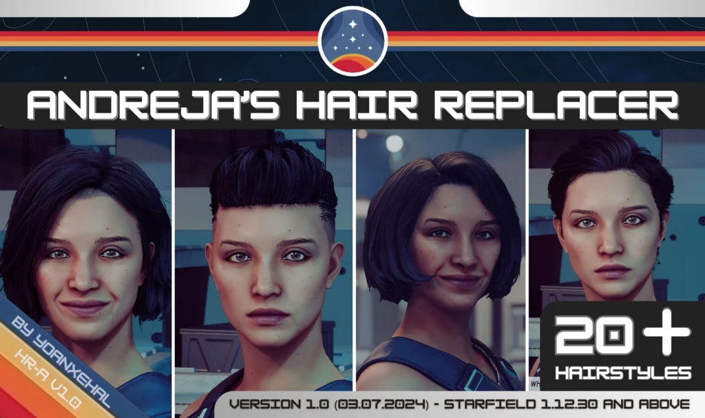 Andreja's Hair Replacer - 22 Hairstyles V1.0