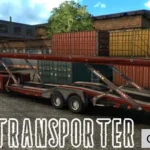 OWNABLE OLD SCS CAR TRANSPORTER TRAILER ETS2 1.50.x