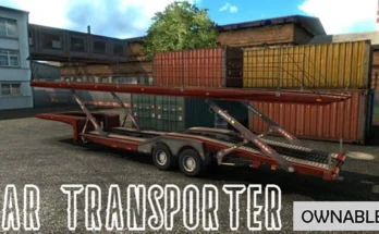 OWNABLE OLD SCS CAR TRANSPORTER TRAILER ETS2 1.50.x