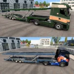 OWNABLE OLD SCS CAR TRANSPORTER TRAILER ETS2 1.50.x