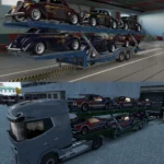 OWNABLE OLD SCS CAR TRANSPORTER TRAILER ETS2 1.50.x