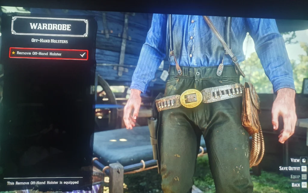 Add A Wardrobe Option to Remove Off-Hand Holster V1.0