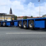 Custom Flatbed Chassis and Trailer Combo for RJL & Next Gen Scania v4.0 1.51