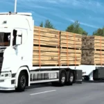 Custom Flatbed Chassis and Trailer Combo for RJL & Next Gen Scania v4.0 1.51