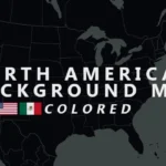 North America Background Map Colored V1.1