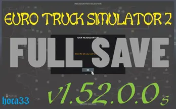 ETS 2 Save Game (Profile) v1.52.0.0s