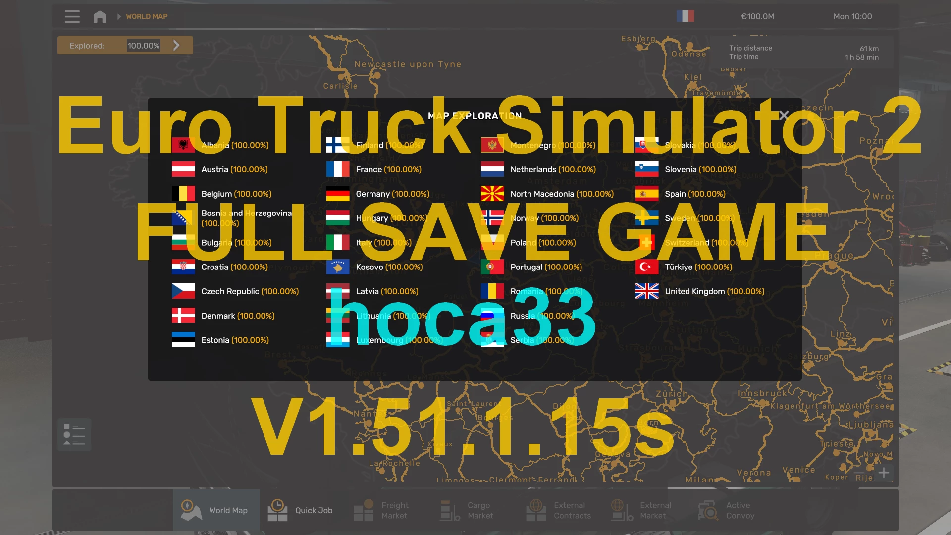 ETS2 Save Game v1.51.1.15s