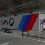 ETS2 BMW Trailer Skin and Mudflaps v1.0