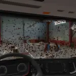 MUD AND GLASS MARKS ON THE WINDSCREEN For ETS2 1.51