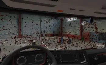 MUD AND GLASS MARKS ON THE WINDSCREEN For ETS2 1.51