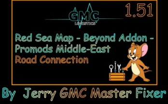 Red Sea Map - Beyond Addon - ProMods Middle-East Road Connection v1.1 1.51