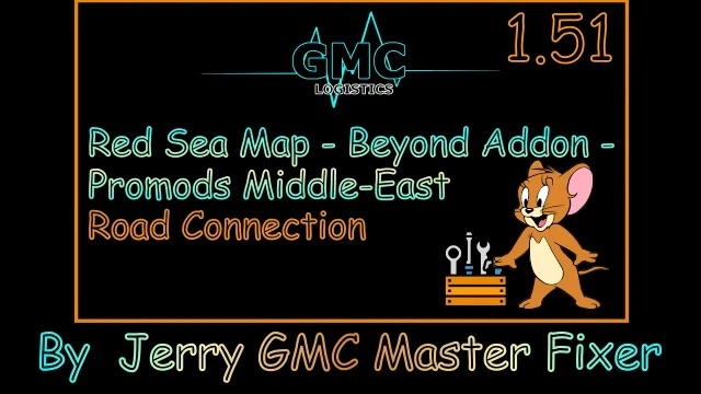 Red Sea Map - Beyond Addon - ProMods Middle-East Road Connection v1.1 1.51