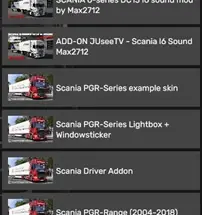 [Add-On] Max2712 Scania DC13-L6 Sound To Scania PGR by JUseeTV v1.0