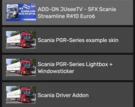 [Add-On] SFX Scania Sound Mods To Scania PGR by JUseeTV v1.0