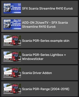 [Add-On] SFX Scania Sound Mods To Scania PGR by JUseeTV v1.0