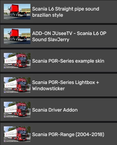 [Add-On] SlavJerry Scania L6 SP Sound To Scania PGR by JUseeTV v1.0