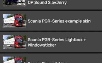 [Add-On] SlavJerry Scania L6&V8 OP FKM Garage Sound To Scania PGR v1.0