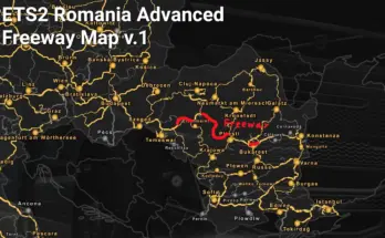 ETS2 Romania Advanced Freeway Map v1.0 1.53