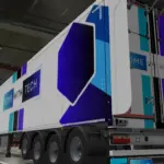 HOME WITH TECH SKIN & MUDFLAP FOR SCS BOX TRAILER FOR ETS2 1.52