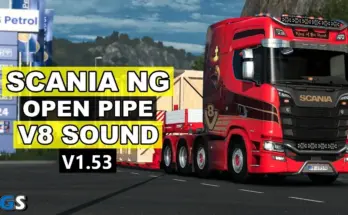 Scania NG open pipe V8 sound 1.53