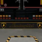 LAMBORGHINI SKIN & MUDFLAP FOR SCS BOX TRAILER v0.1