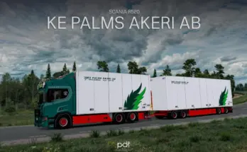 Scania R520 KE Palms Akeri AB + Trailer v7.0 1.53