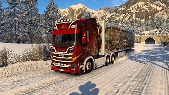 SKIN MERRY CHRISTMAS SCANIA NTG R HIGHROOF v1.0