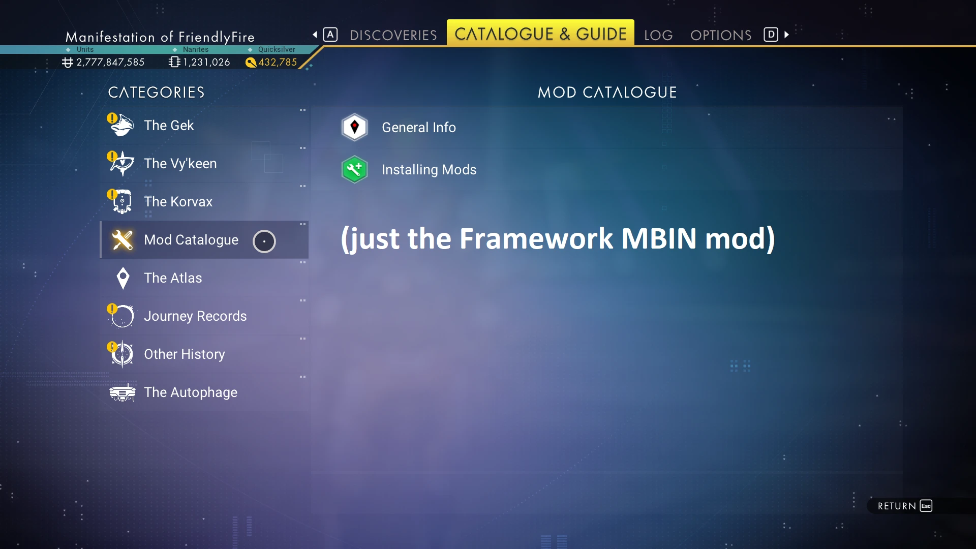 Mod Catalogue Framework V5.58 beta - Allmods.net