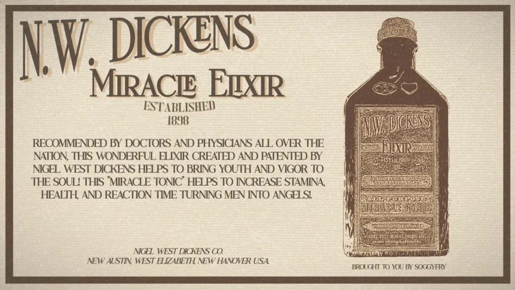 Nigel West Dickens' Miracle Elixir