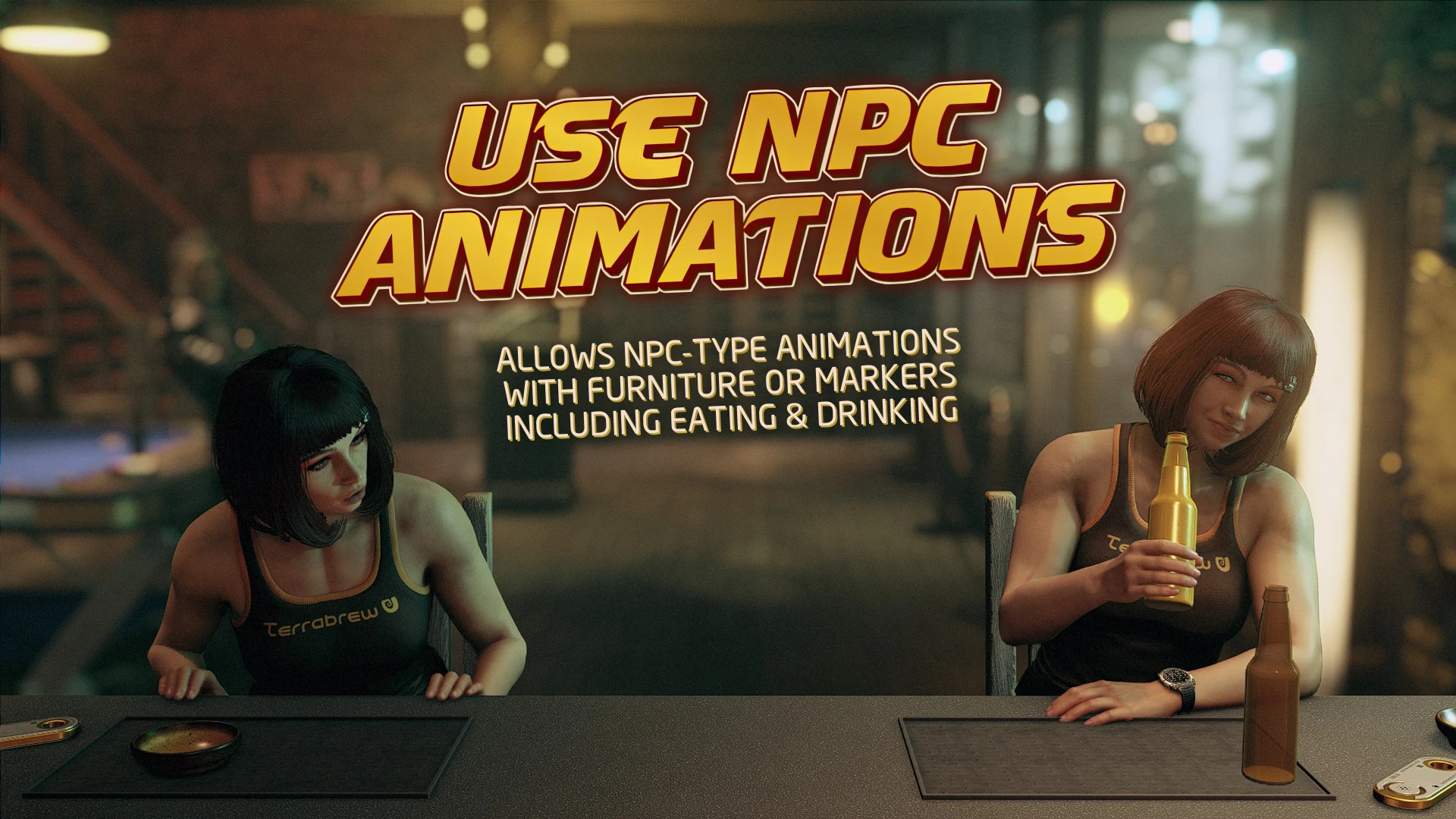 Use NPC Animations - Eating drinking and more V2.0 - Allmods.net