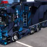 Scania S Blue Cyber Girl Skin v1.0 1.5x